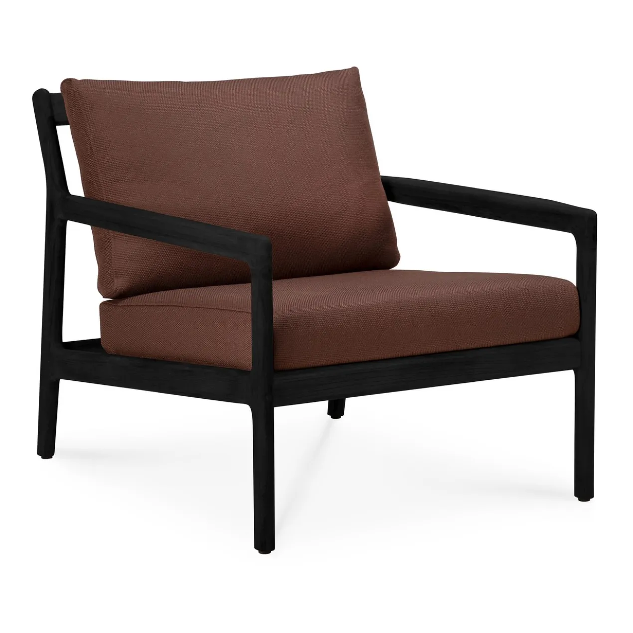 Teak Jack lounge chair - outdoor -- zwart - burgundy