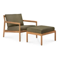 Teak Jack lounge chair - outdoor - green
