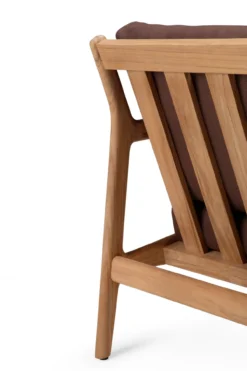 Teak Jack lounge chair - outdoor - burgundy