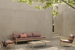 Teak Jack lounge chair - outdoor - burgundy