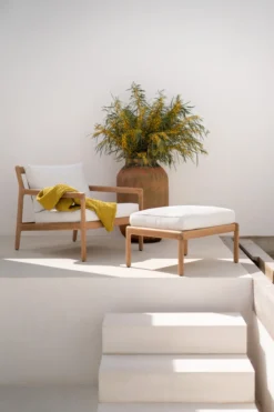 Teak Jack lounge chair - outdoor - off white