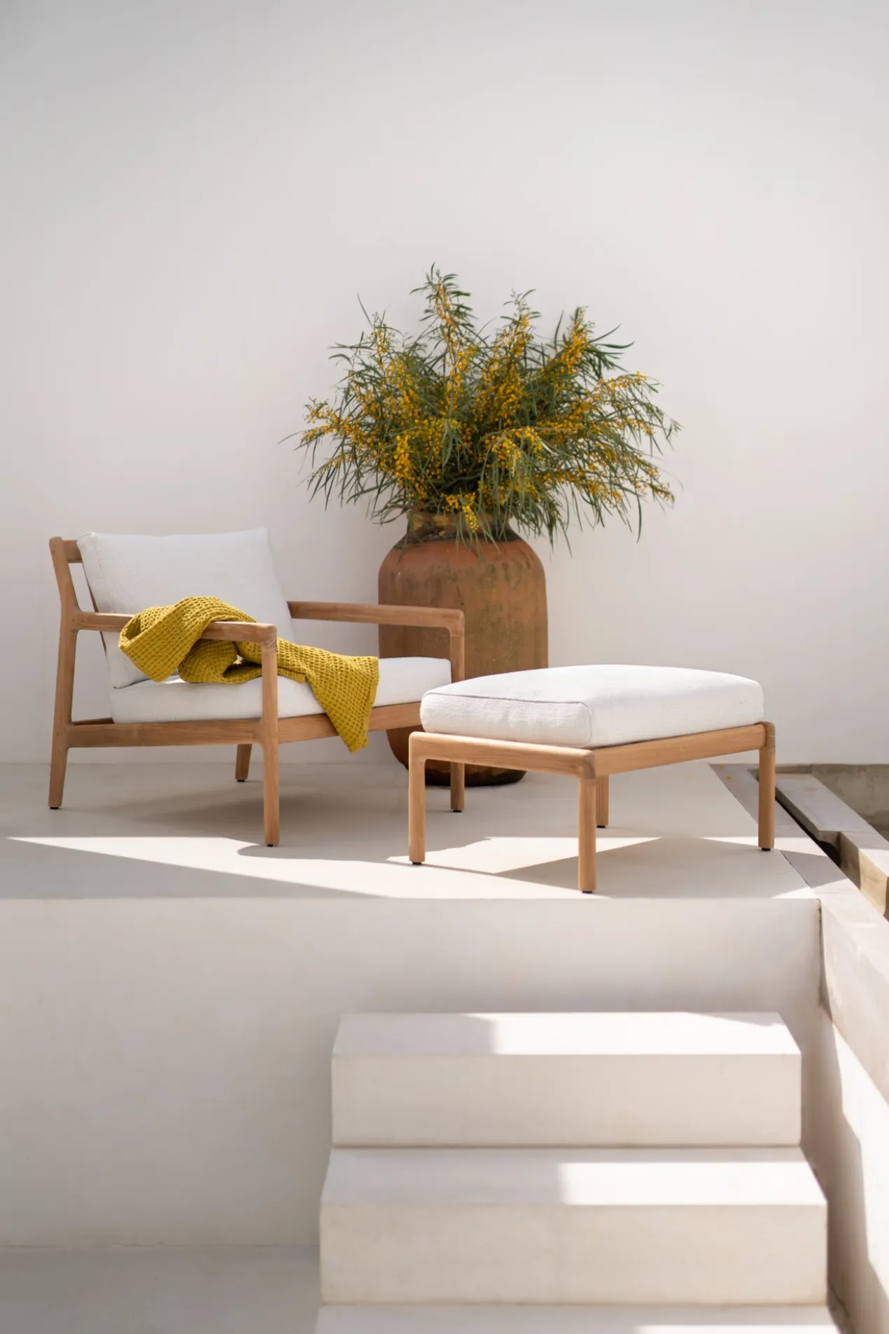 Teak Jack lounge chair - outdoor - off white