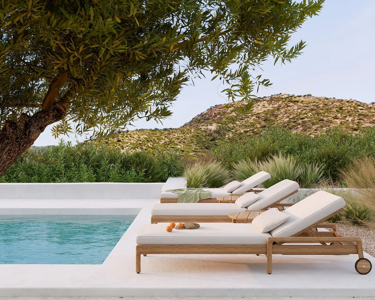Teak Jack lounge chair - outdoor - dik kussen mocha