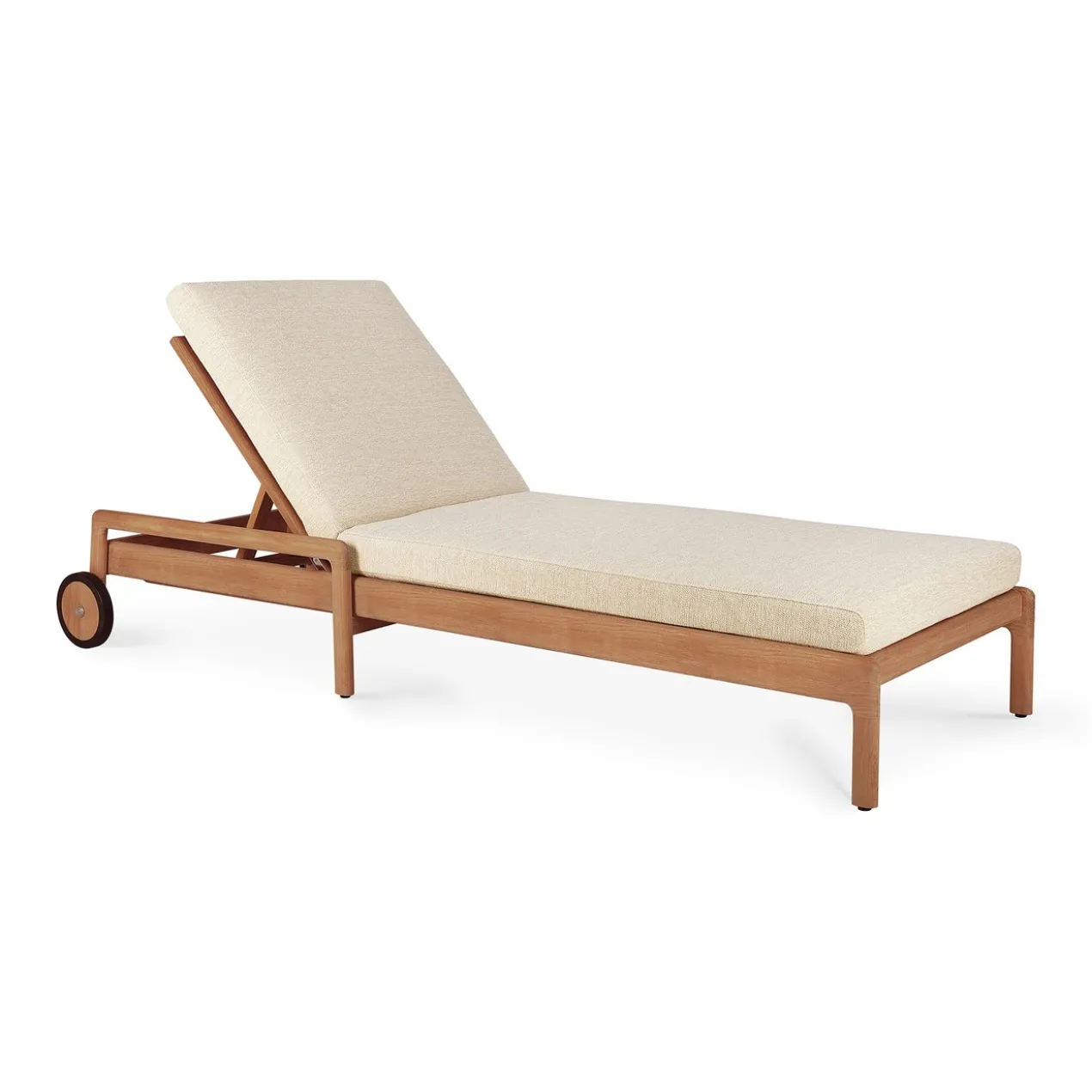 Teak Jack lounge chair - outdoor - dik kussen naturel