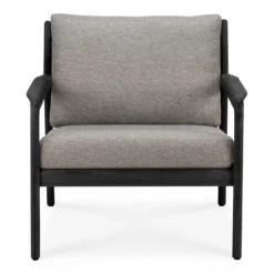 Teak Jack lounge chair - zwart - outdoor - mocha