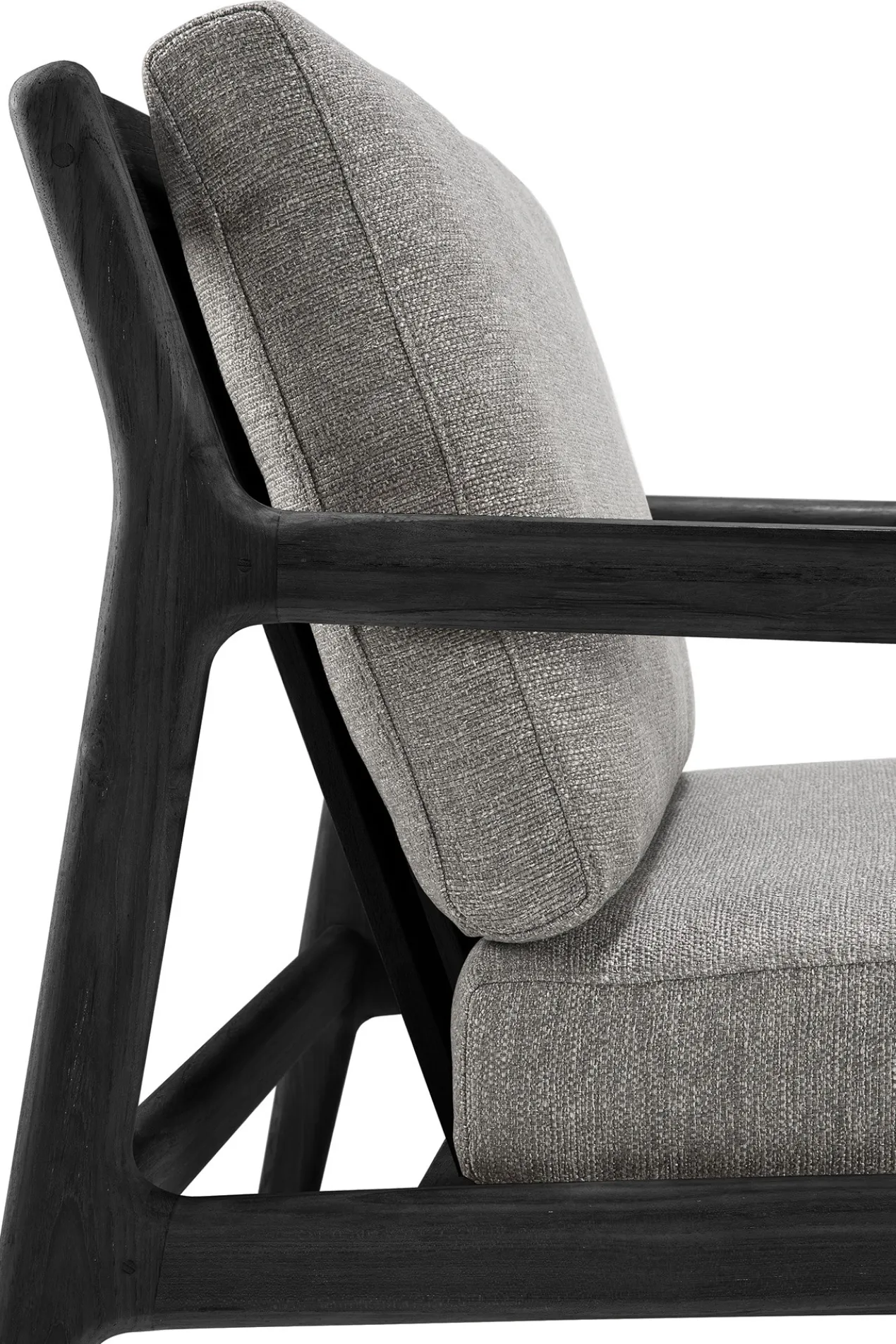 Teak Jack lounge chair - zwart - outdoor - mocha