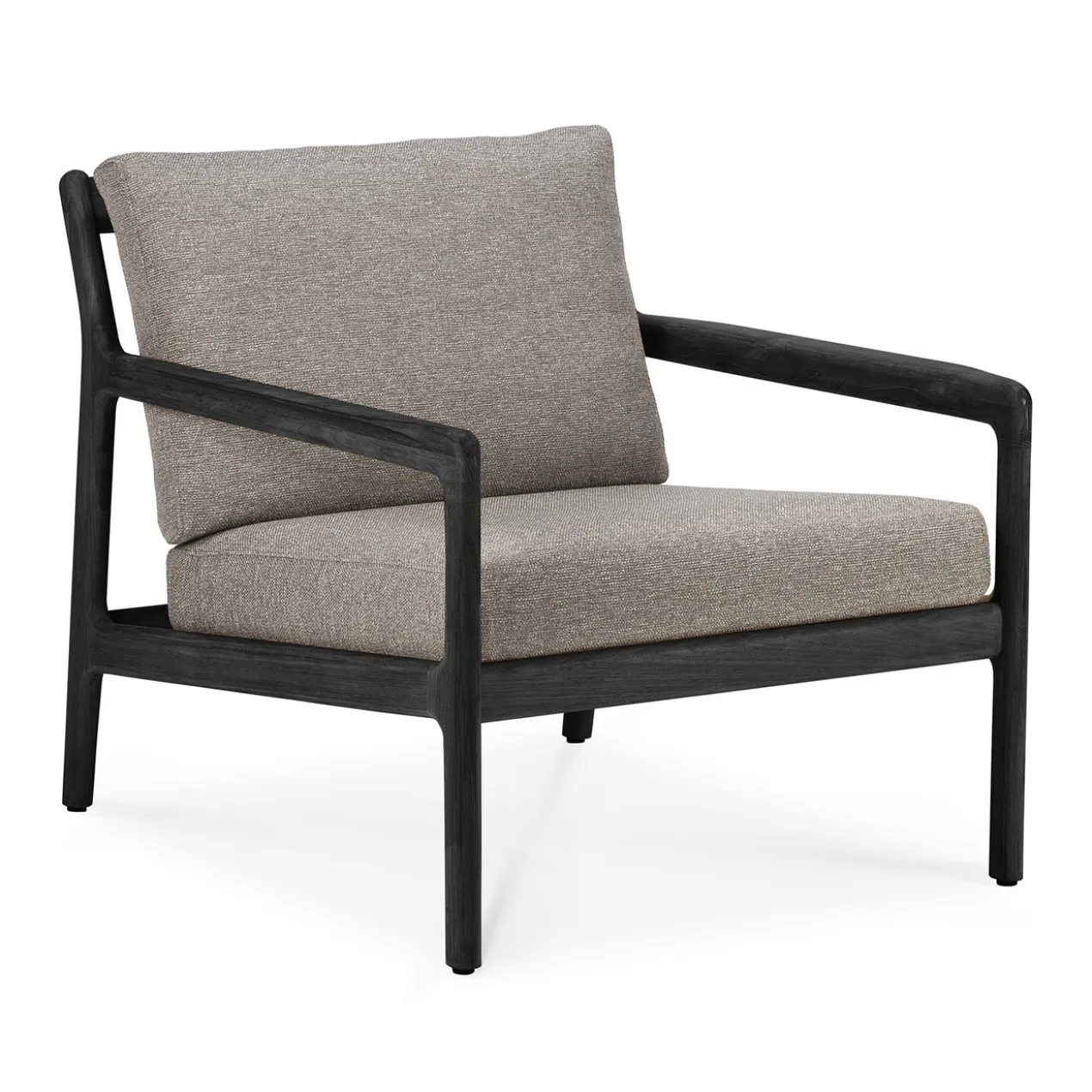 Teak Jack lounge chair - zwart - outdoor - mocha
