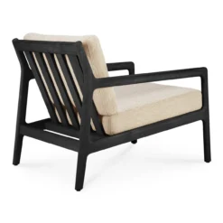 Teak Jack lounge chair - zwart - outdoor - naturel