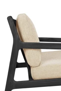 Teak Jack lounge chair - zwart - outdoor - naturel