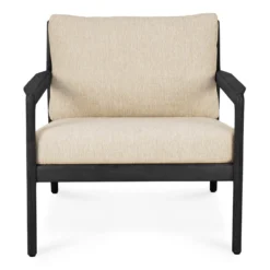 Teak Jack lounge chair - zwart - outdoor - naturel