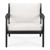 Teak Jack lounge chair - zwart - outdoor - off white