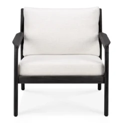Teak Jack lounge chair - zwart - outdoor - off white