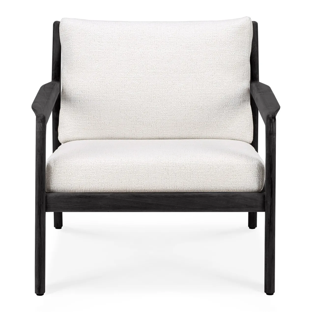Teak Jack lounge chair - zwart - outdoor - off white