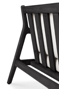Teak Jack lounge chair - zwart - outdoor - off white
