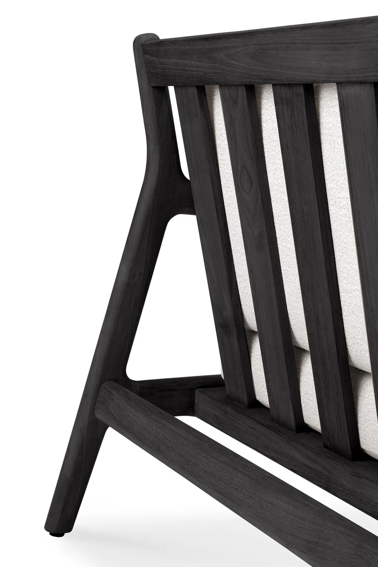 Teak Jack lounge chair - zwart - outdoor - off white