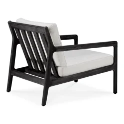 Teak Jack lounge chair - zwart - outdoor - off white