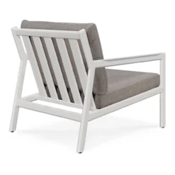 Teak Jack loungestoel - wit aluminium - compleet - mocha kussens