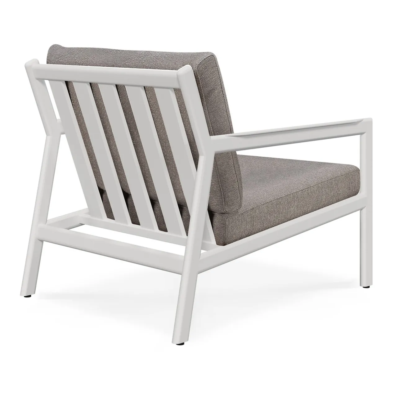 Teak Jack loungestoel - wit aluminium - compleet - mocha kussens