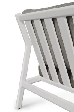 Teak Jack loungestoel - wit aluminium - compleet - mocha kussens