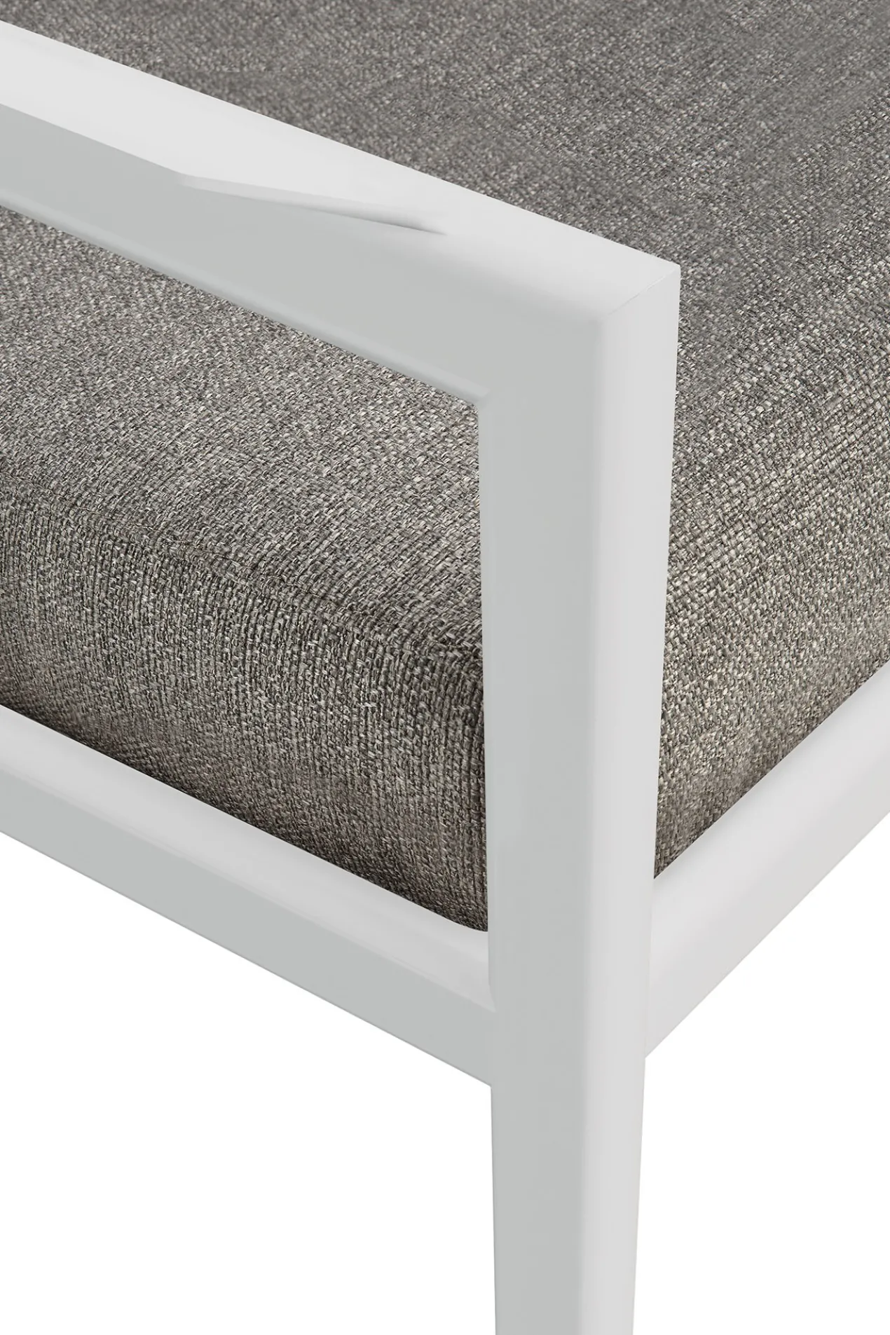 Teak Jack loungestoel - wit aluminium - compleet - mocha kussens