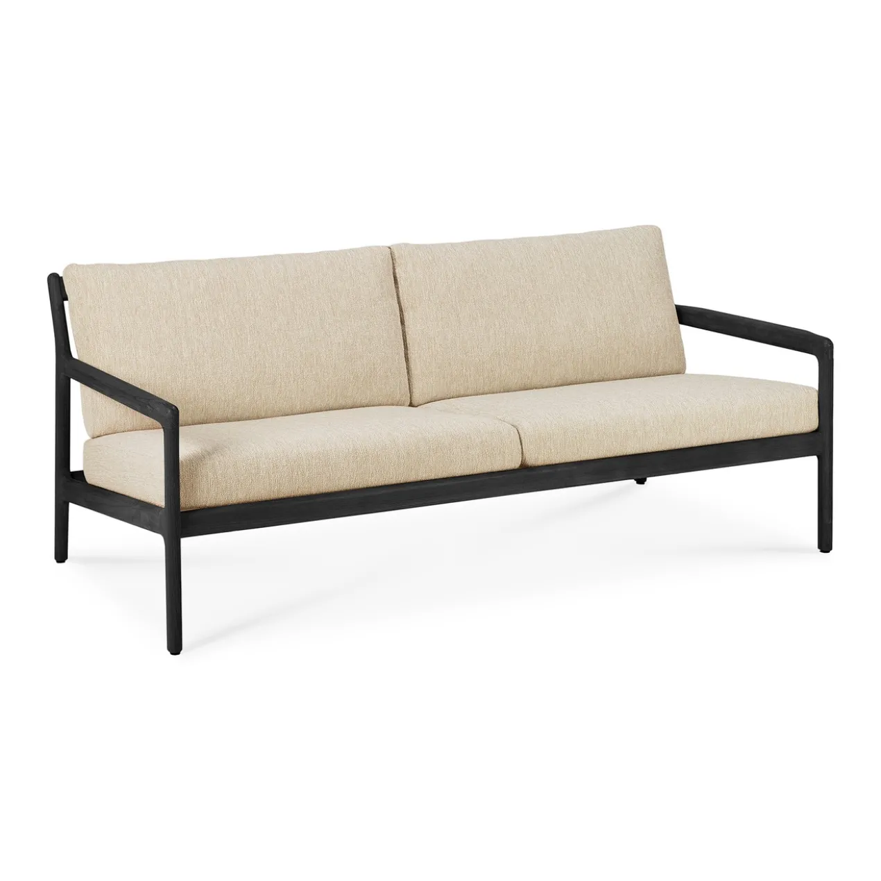 Teak Jack sofa 180cm - outdoor - zwart - naturel