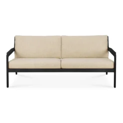 Teak Jack sofa 180cm - outdoor - zwart - naturel