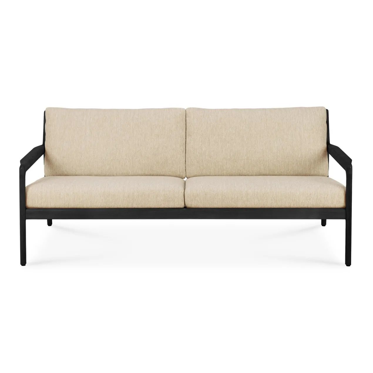 Teak Jack sofa 180cm - outdoor - zwart - naturel