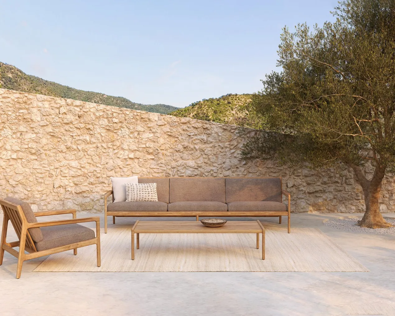 Teak Jack sofa 265 - outdoor - mocha