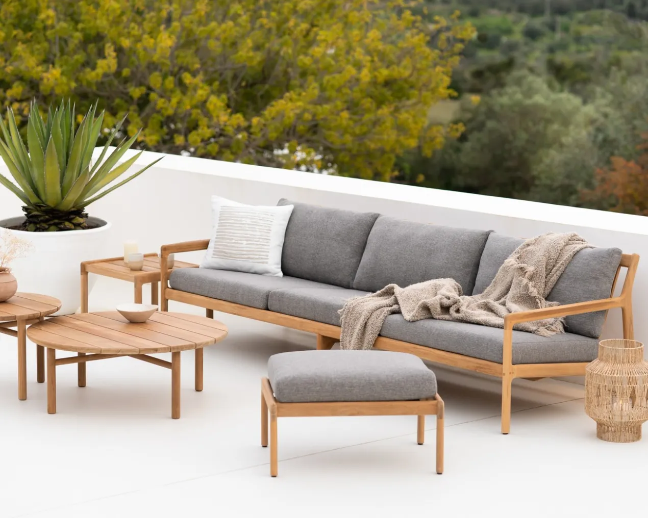 Teak Jack sofa 265 - outdoor - off white