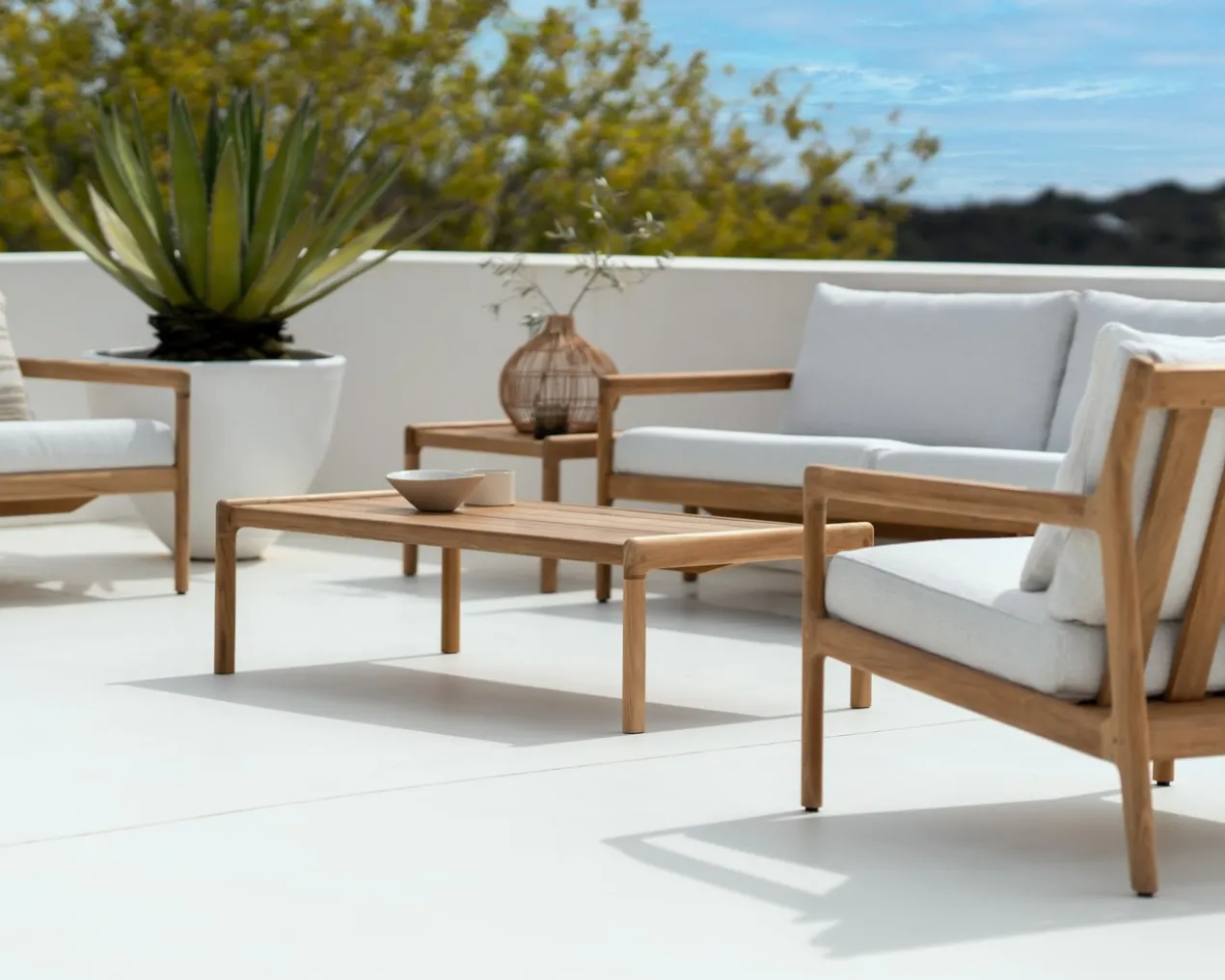 Teak Jack sofa 265 - outdoor - off white
