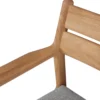 Teak Jack stoel met armleuning - outdoor - met mocha kussen