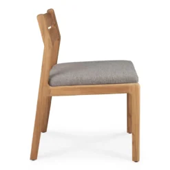 Teak Jack stoel zonder armleuning - outdoor - met mocha kussen