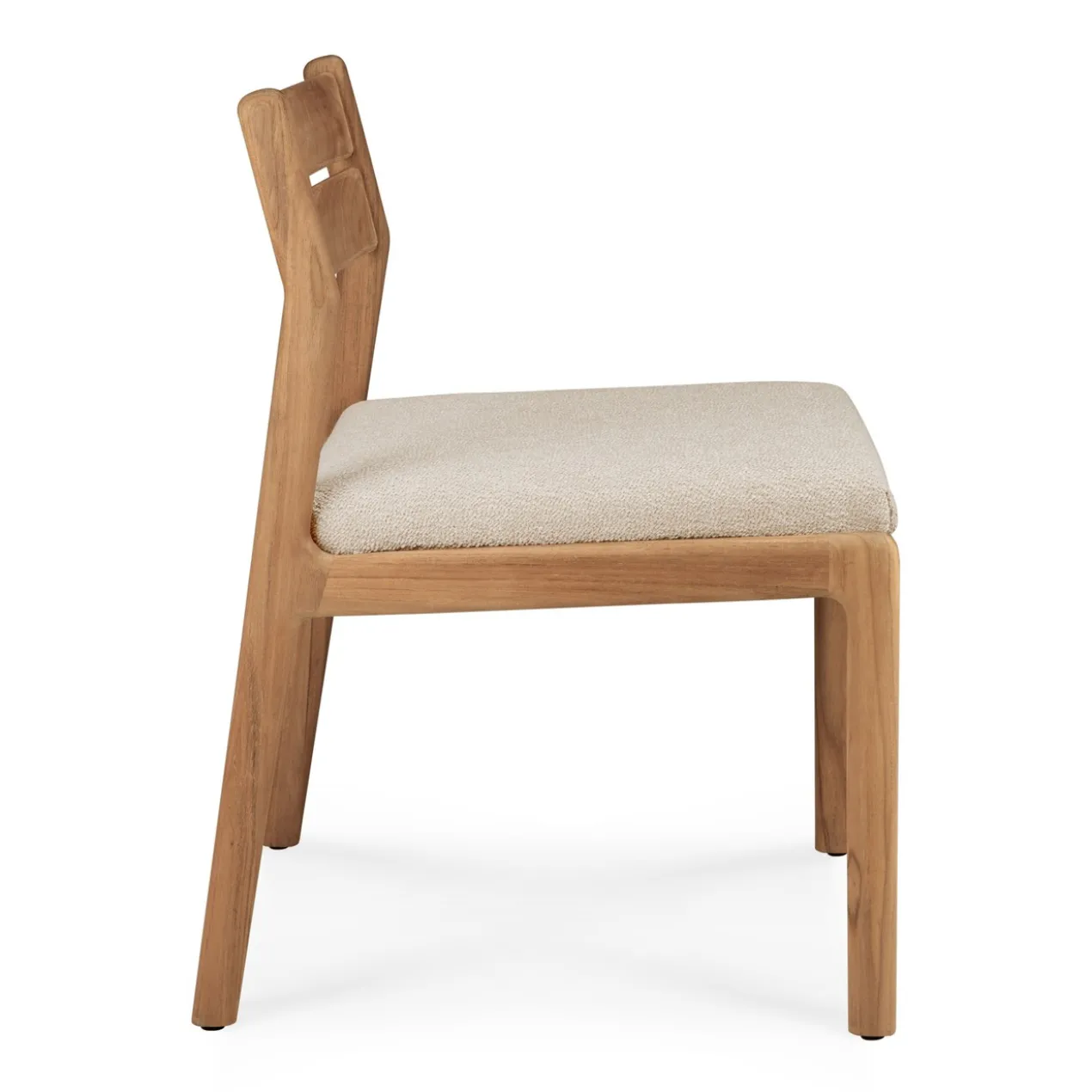 Teak Jack stoel zonder armleuning - outdoor - met naturel kussen