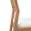 Teak Jack stoel zonder armleuning - outdoor - met off white kussen
