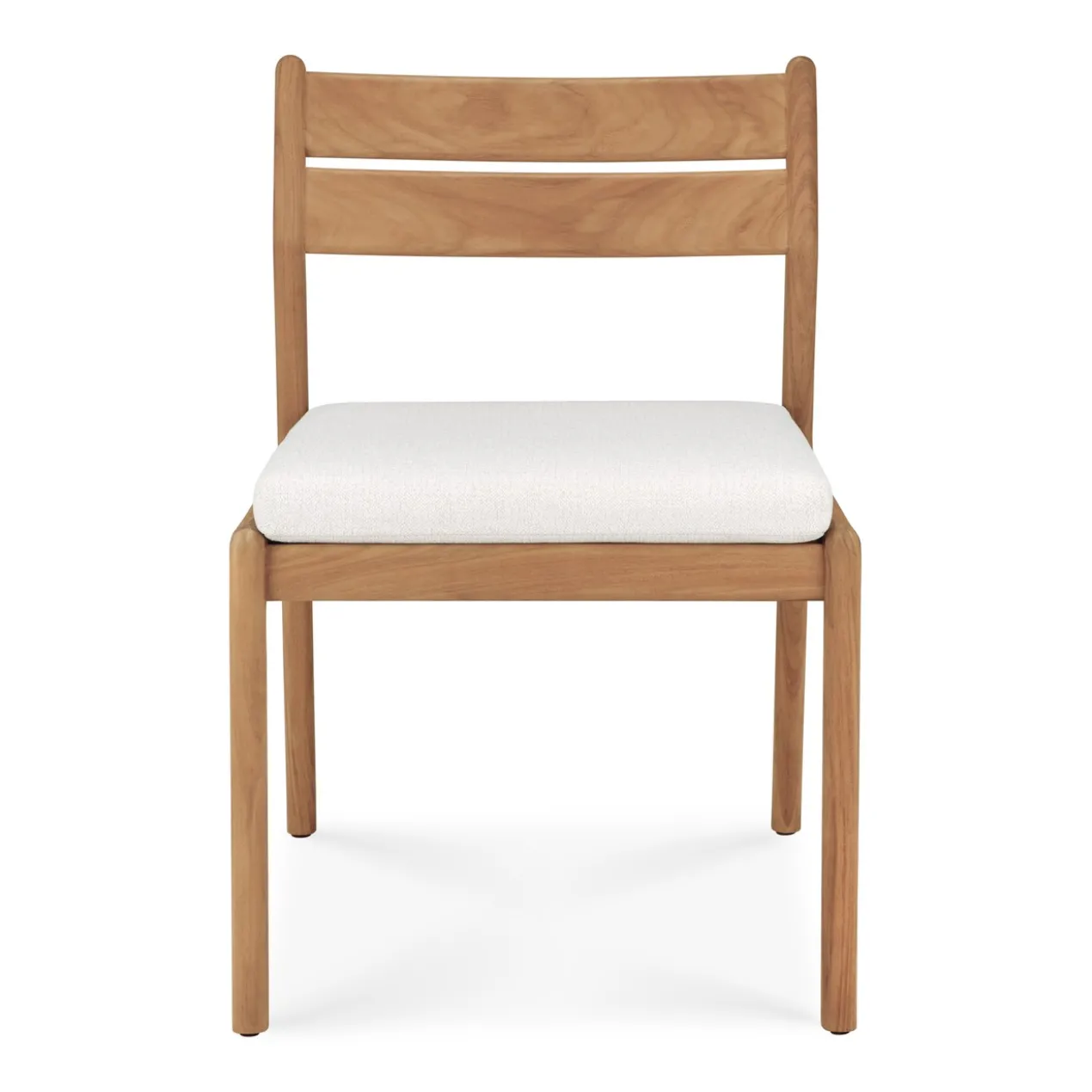Teak Jack stoel zonder armleuning - outdoor - met off white kussen