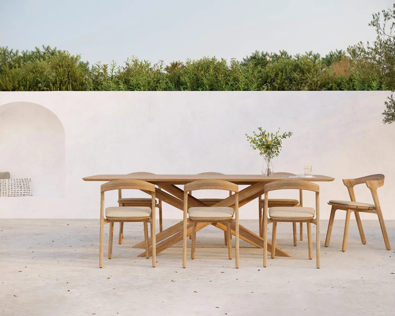 Teak Mikado tuintafel - 203x104