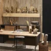 Teak Oscar bureau met laden