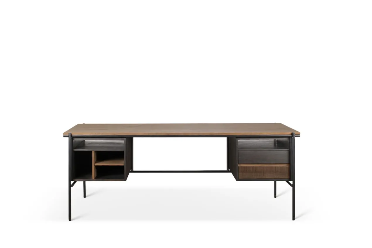 Teak Oscar bureau met laden