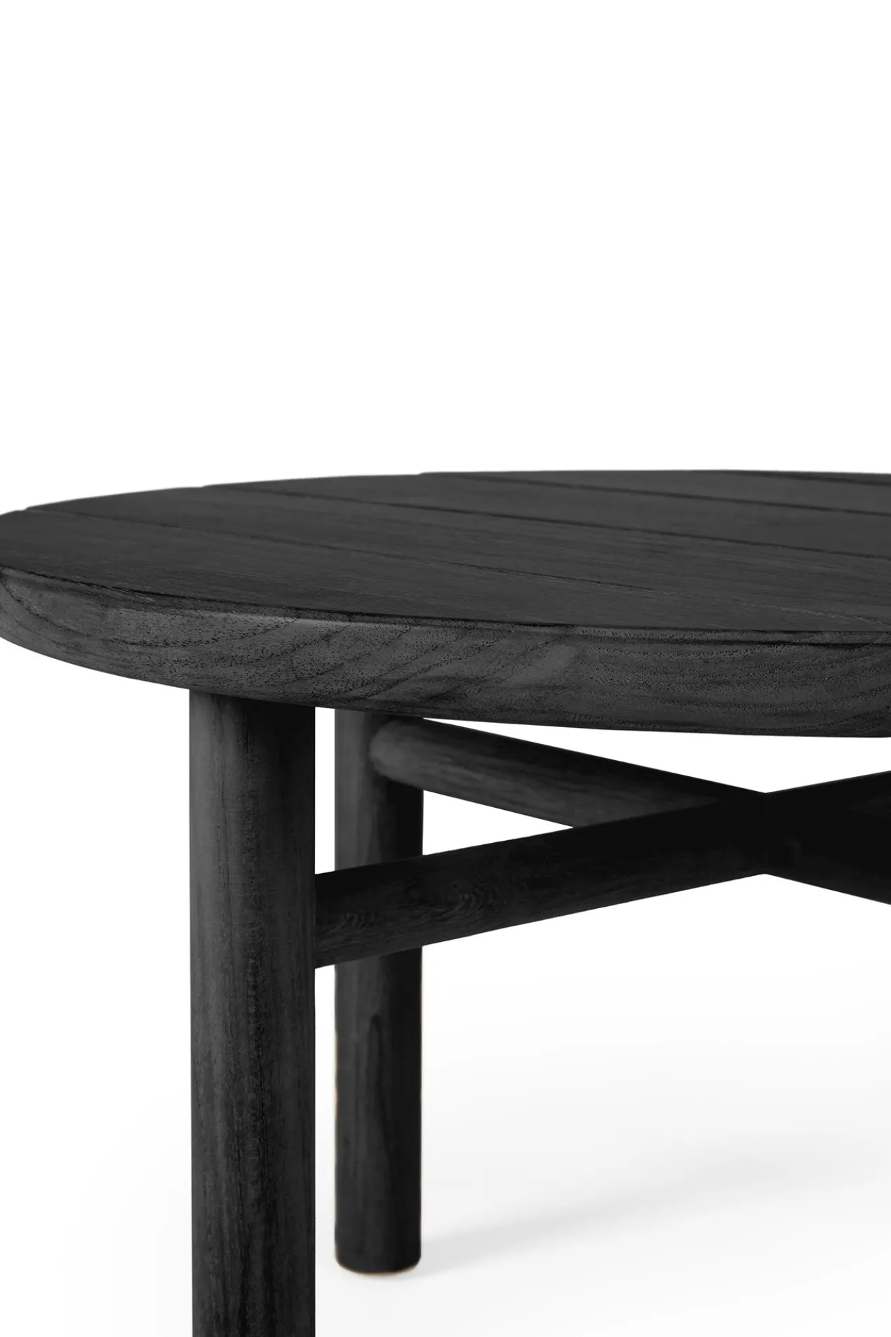 Teak Quatro koffietafel - 68cm - zwart