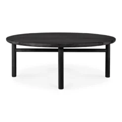 Teak Quatro koffietafel - 95cm - zwart