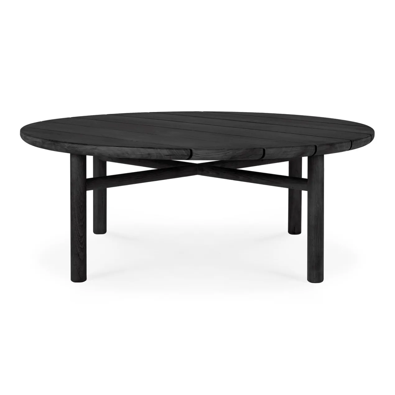 Teak Quatro koffietafel - 95cm - zwart