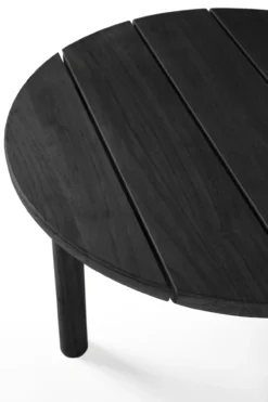 Teak Quatro koffietafel - 95cm - zwart