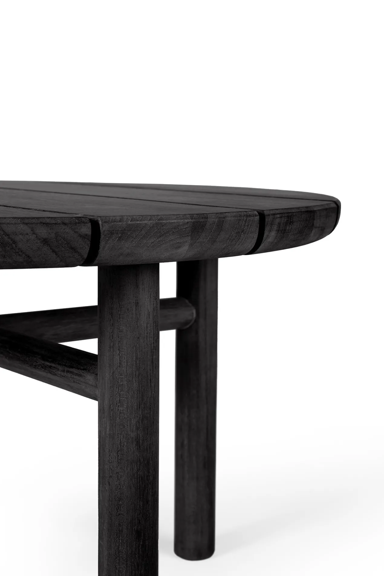 Teak Quatro koffietafel - 95cm - zwart