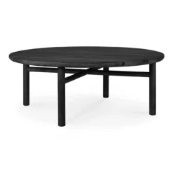 Teak Quatro koffietafel - 95cm - zwart