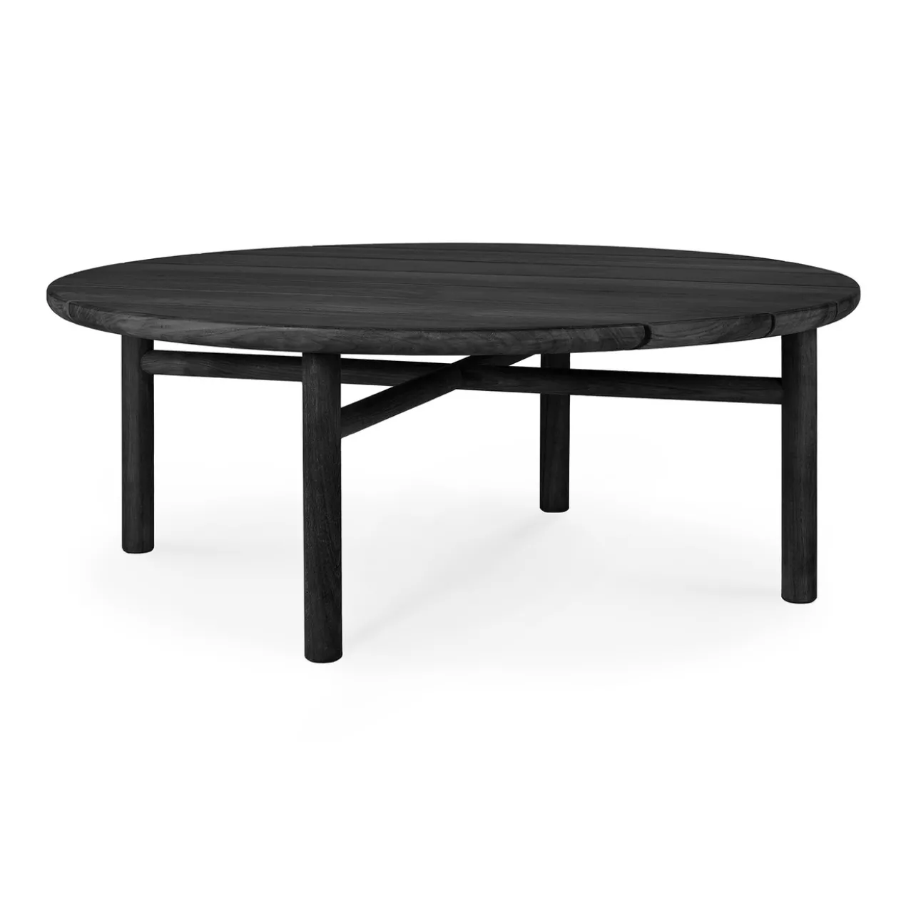 Teak Quatro koffietafel - 95cm - zwart