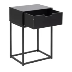 Teun houten nachtkastje - L40 x B30 x H61 cm Zwart