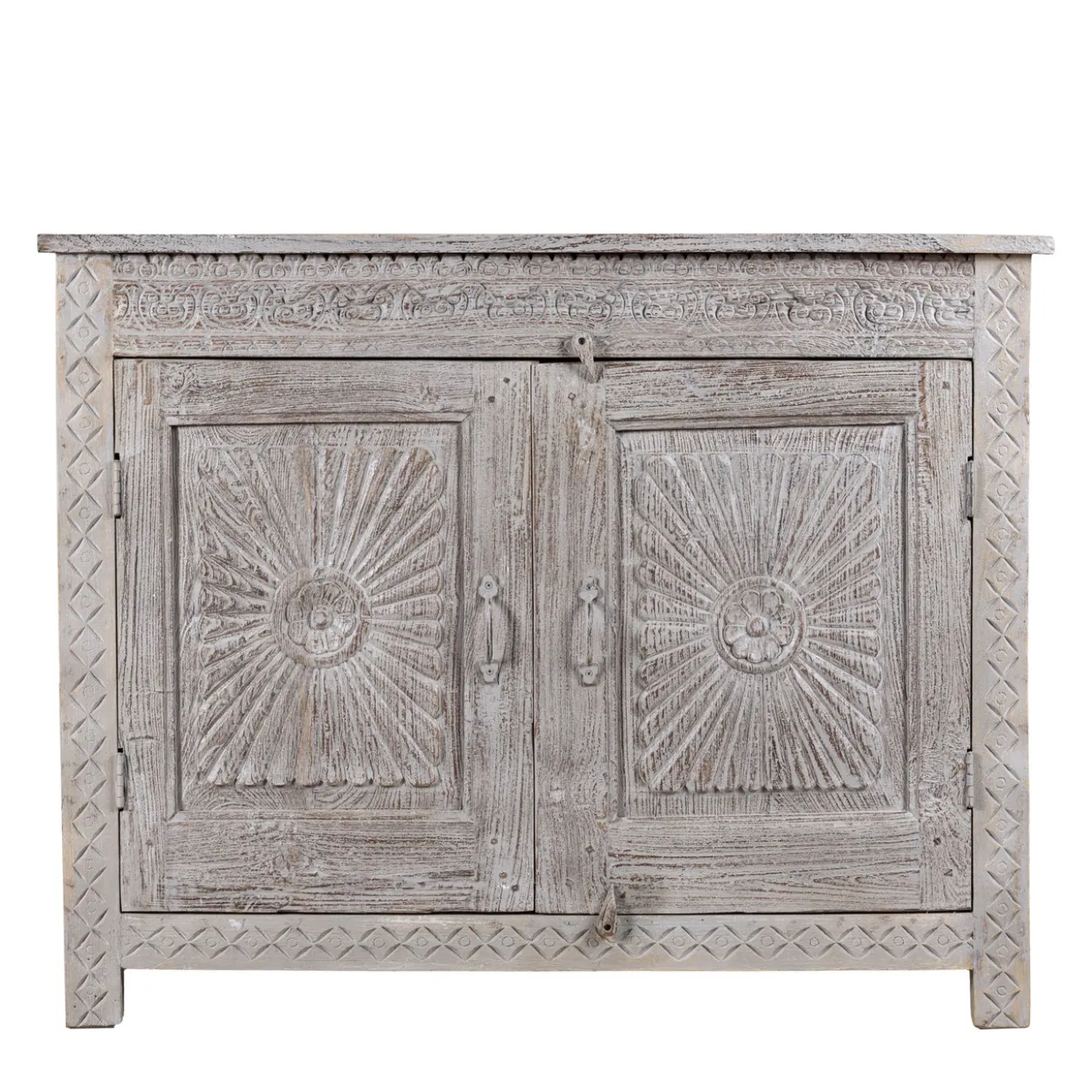 Thanjavur - Handgesneden Mangohouten Dressoir