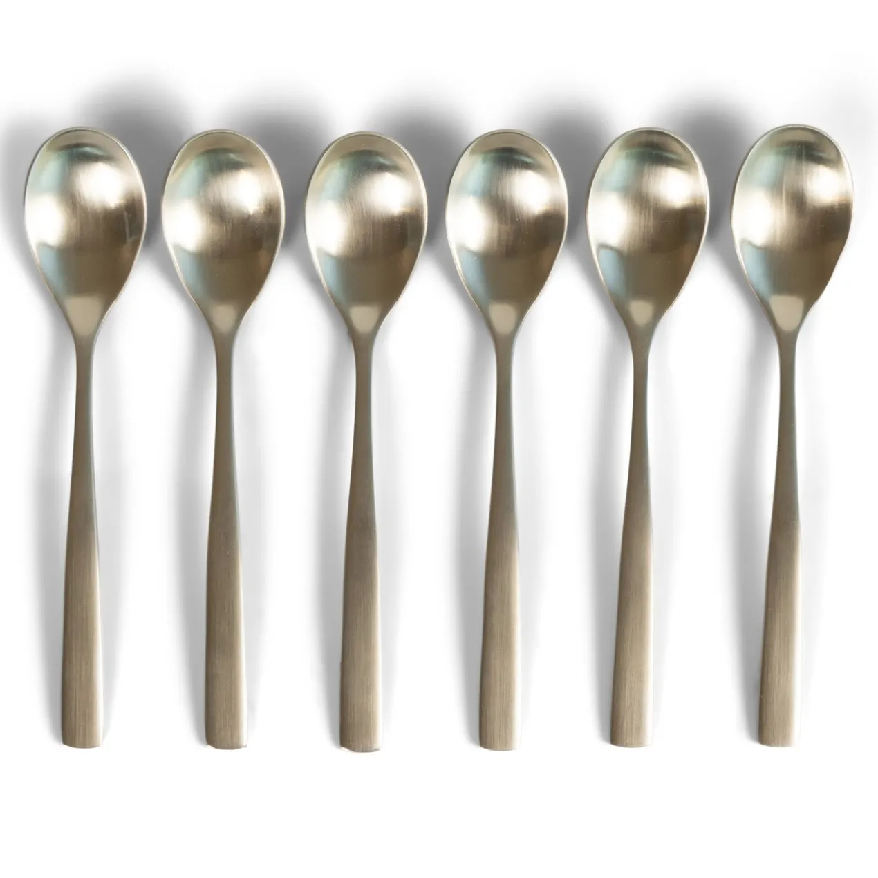 Theelepels Noma champagne - set van 6