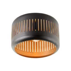 THIJS PLAFONDLAMP Ø38CM ZWART/GOUD, EXCL. E27 LICHTBRON