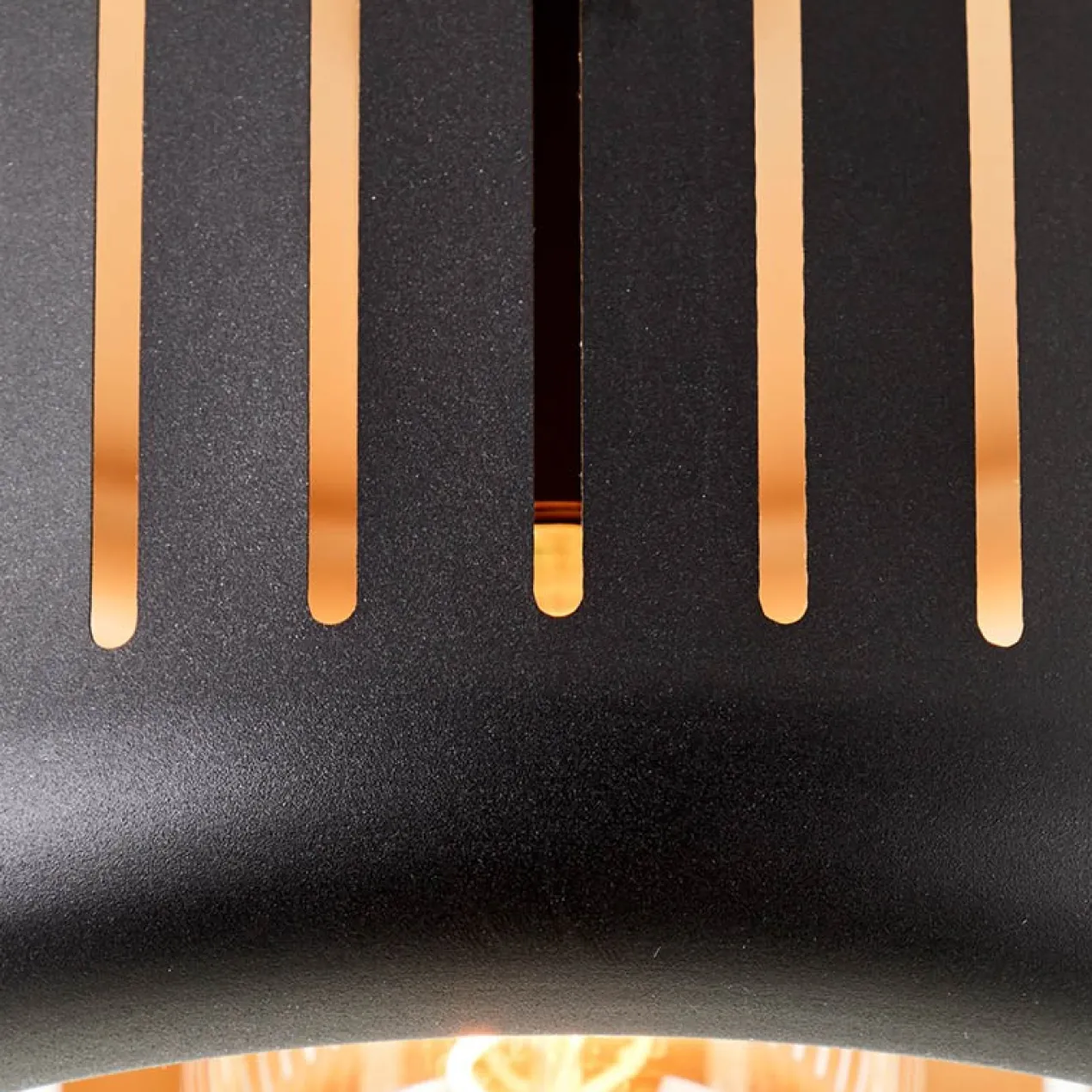 THIJS PLAFONDLAMP Ø38CM ZWART/GOUD, EXCL. E27 LICHTBRON
